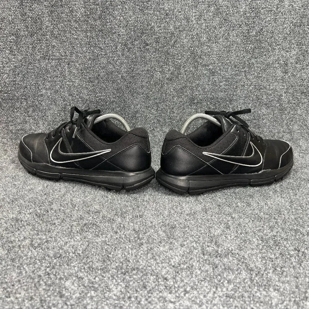 Nike Durasport 4 Golf Shoes Men's Size 11.5‎ Black Leather Athletic Sneakers
